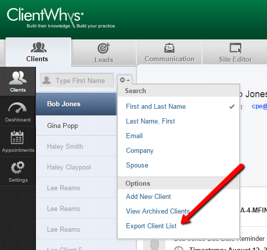Client File List Export your client list from your current software - TaxDome Help Center