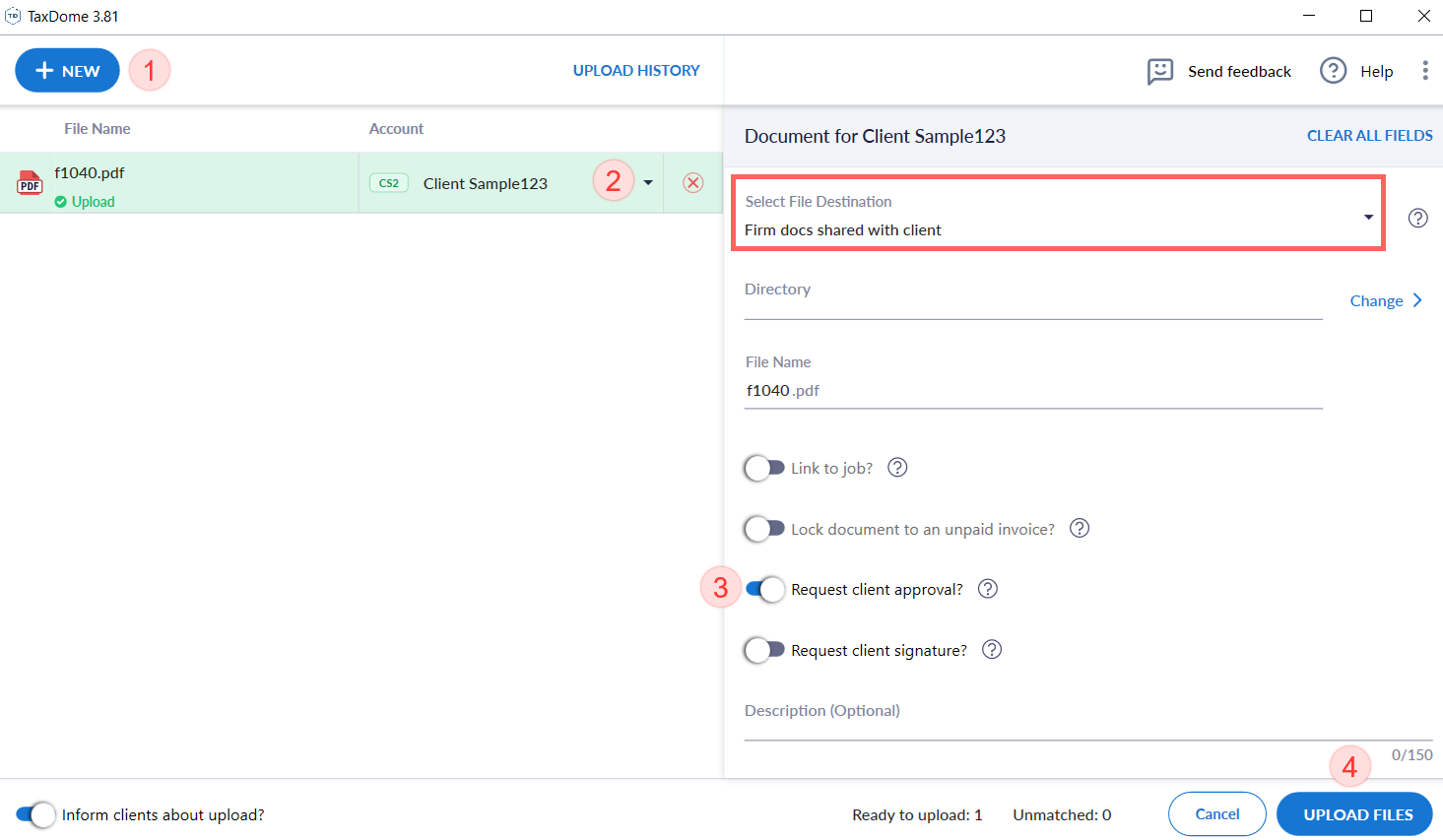 Disapproved Client Pinoy Request e-feedback (approve/disapprove) from clients - TaxDome Help Center