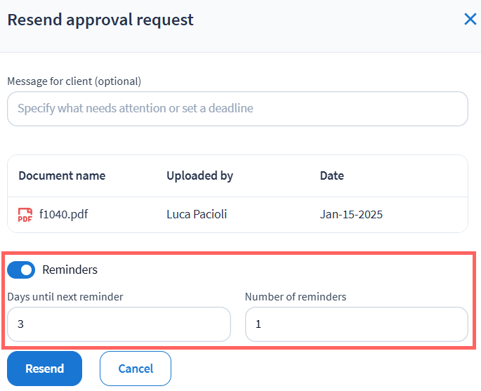 Disapproved Client Pinoy Request e-feedback (approve/disapprove) from clients - TaxDome Help Center