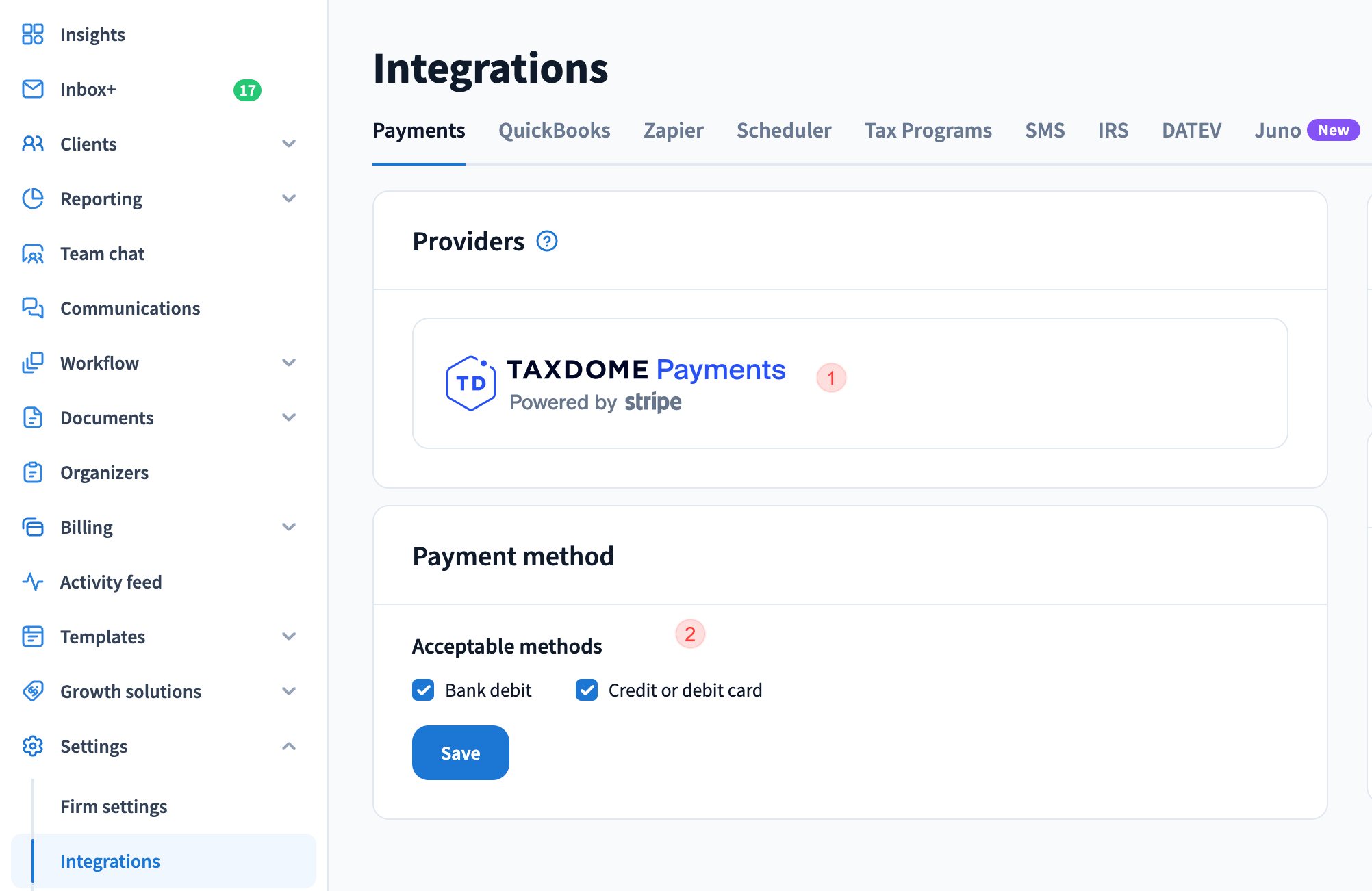 Prepayment Enable prepayment for clients - TaxDome Help Center