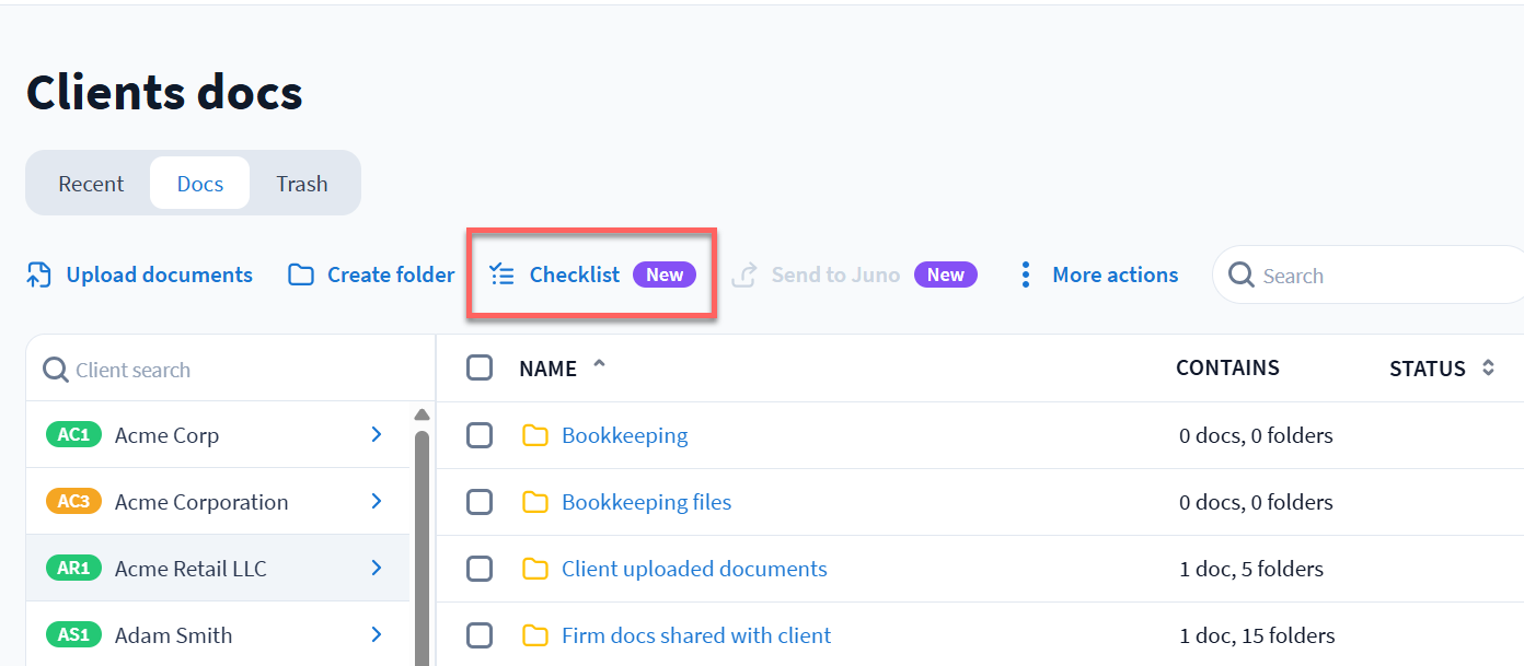 Send Base Checklist Create and send document checklists - TaxDome Help Center