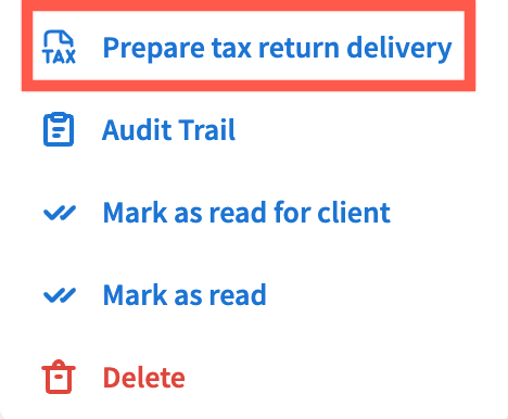 Create and send tax return delivery - TaxDome Help Center